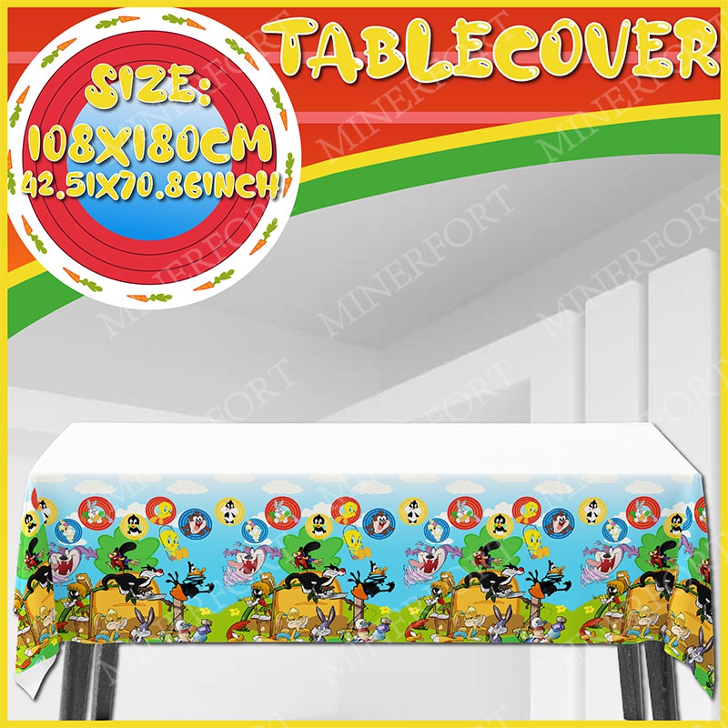 Desk Setup Girl - Toalha de mesa retangular Looney Tunes,
