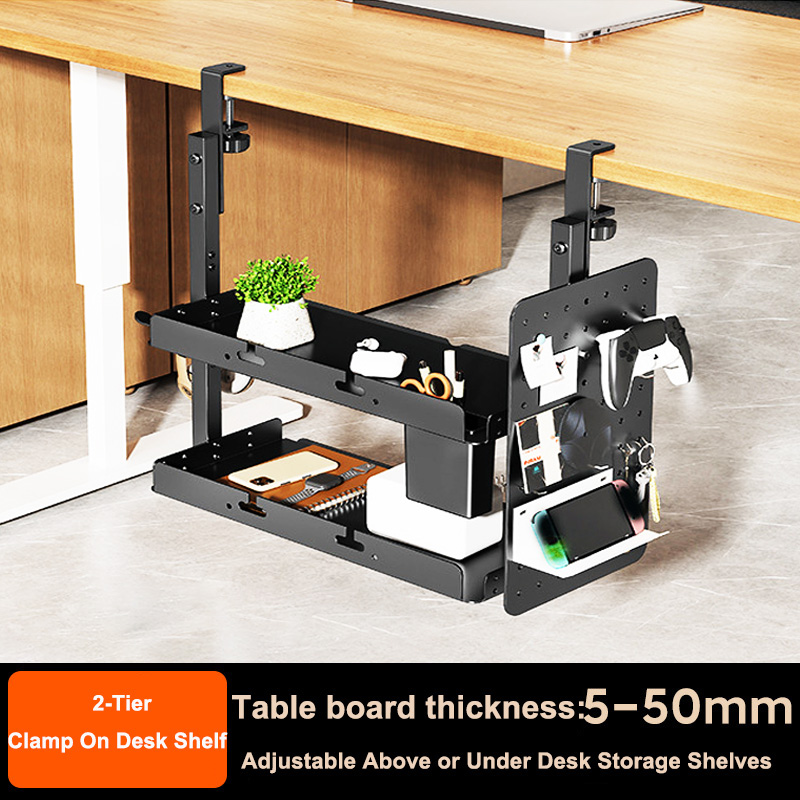 Desk Setup Organizer - Prateleira de 2 Níveis de 14