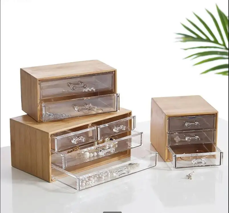Drawer Organizer Bamboo - Caixa de armazenamento de bambu de