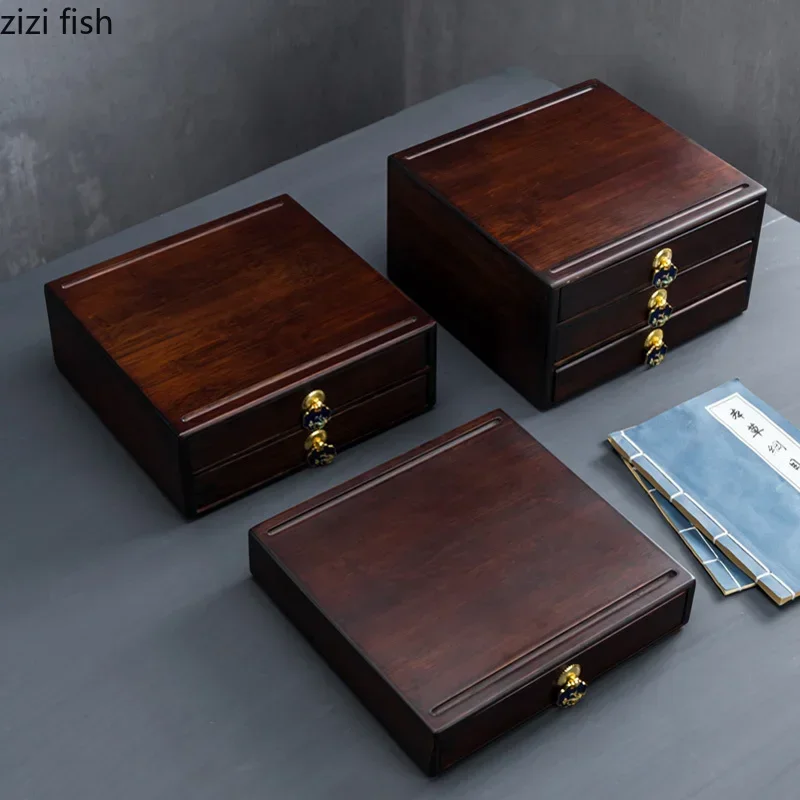 Drawer Organizer Bamboo - Caixa de armazenamento de bolo de
