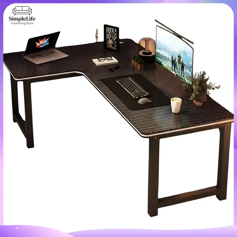 L Shaped Desk Setup - Mesa de Canto para Jogos e