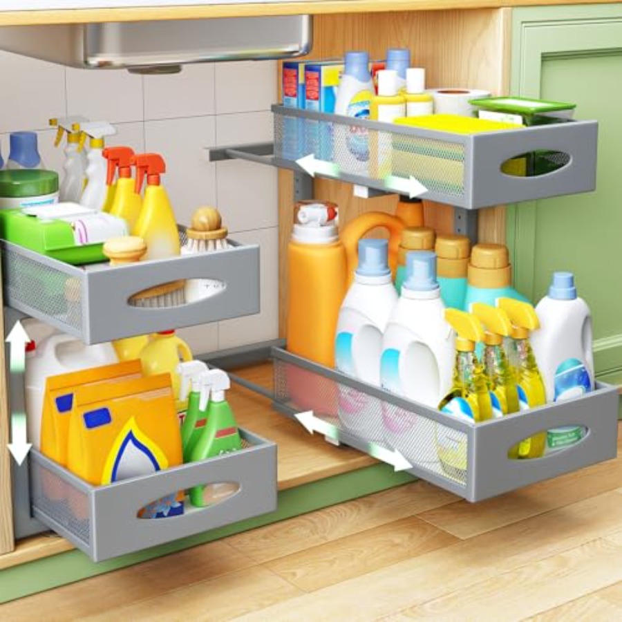 Drawer Organizer Bamboo - Organizador para Debaixo da Pia, Organizador