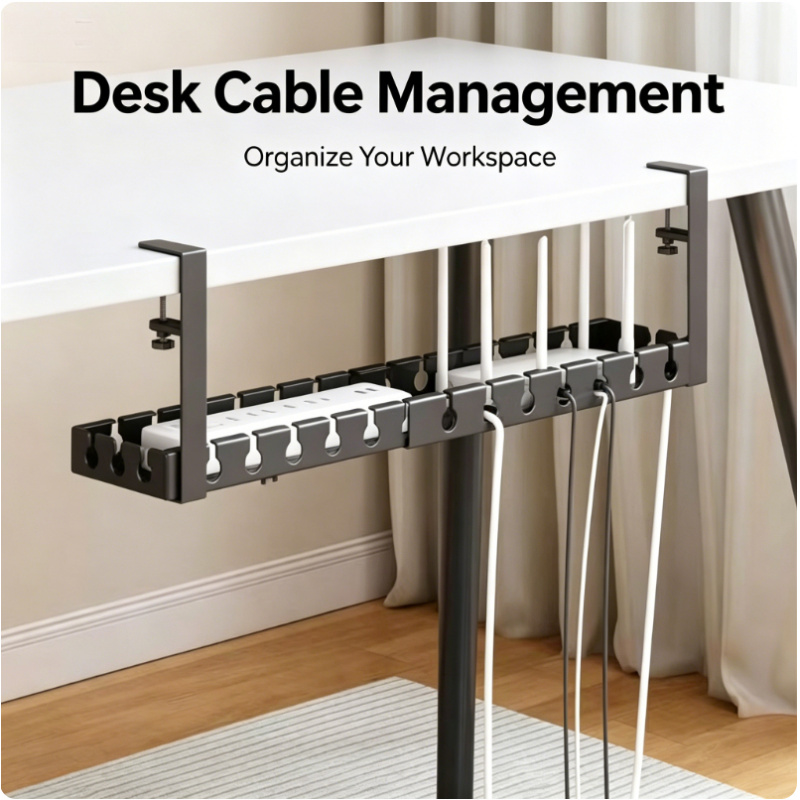 Desk Setup Organizer - Suporte de Armazenamento Telescópico para Abaixo