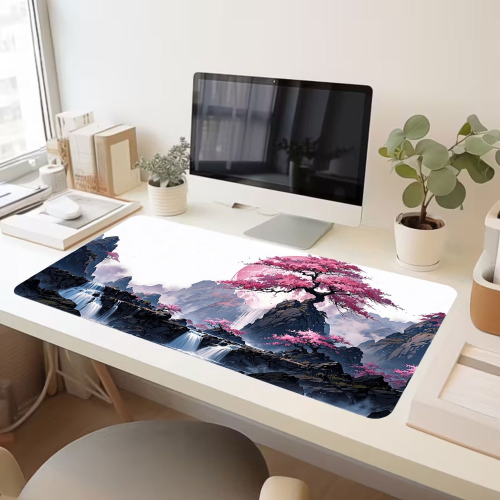 Desk Setup Simple - Mousepad e tapete de mesa antiderrapantes,