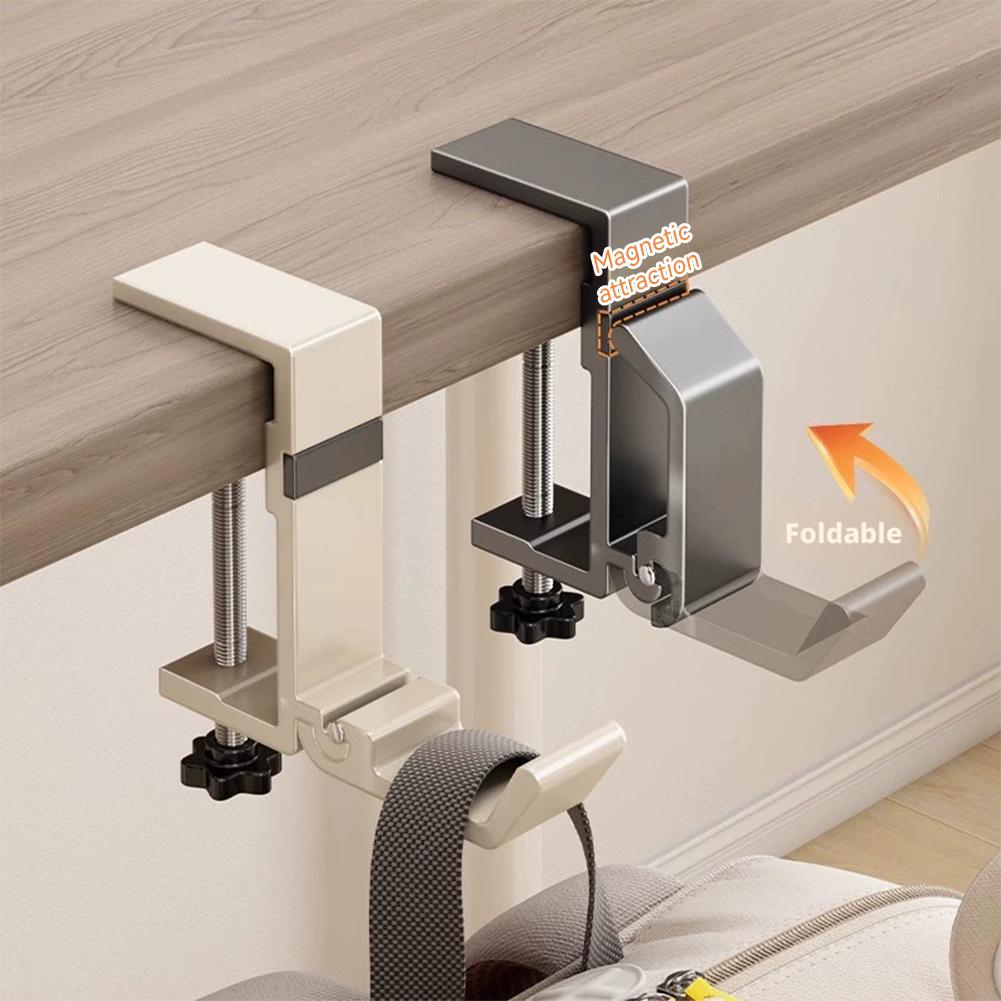 Desk Setup Organizer - Gancho de Mesa Dobrável Sem Furos,