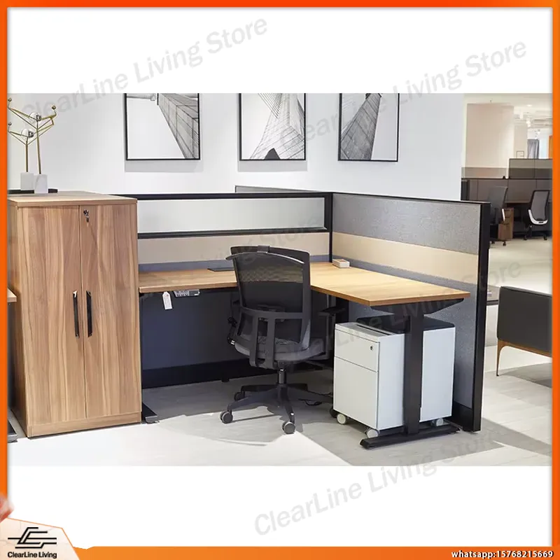 L Shaped Desk Setup - Mesa de Jogos Elétrica em L