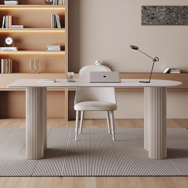 L Shaped Desk Setup - Quarto notebook mesa sala de estar