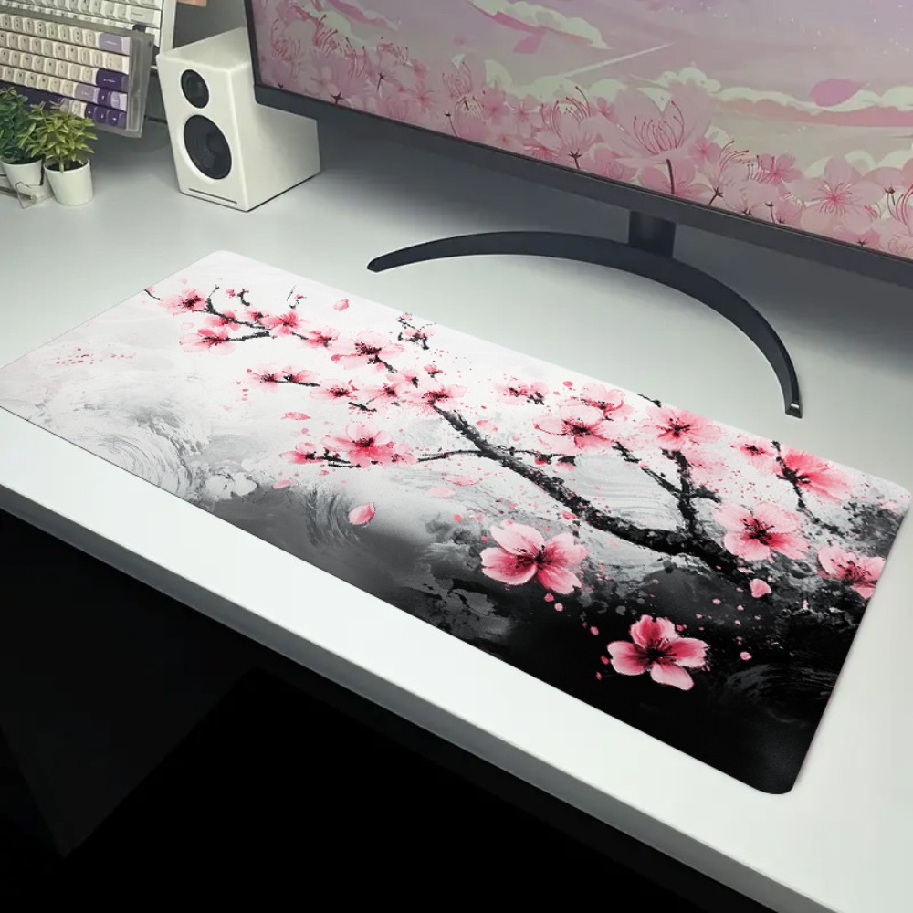 Desk Setup Simple - Mouse pad grande Sakura, acessório de