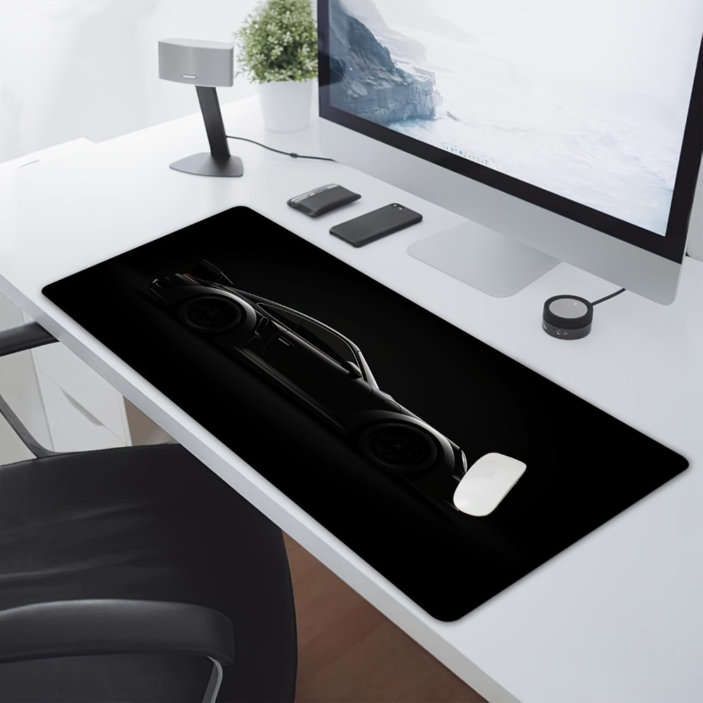 Desk Setup Simple - Mouse Pad Gamer Preto Lixado -