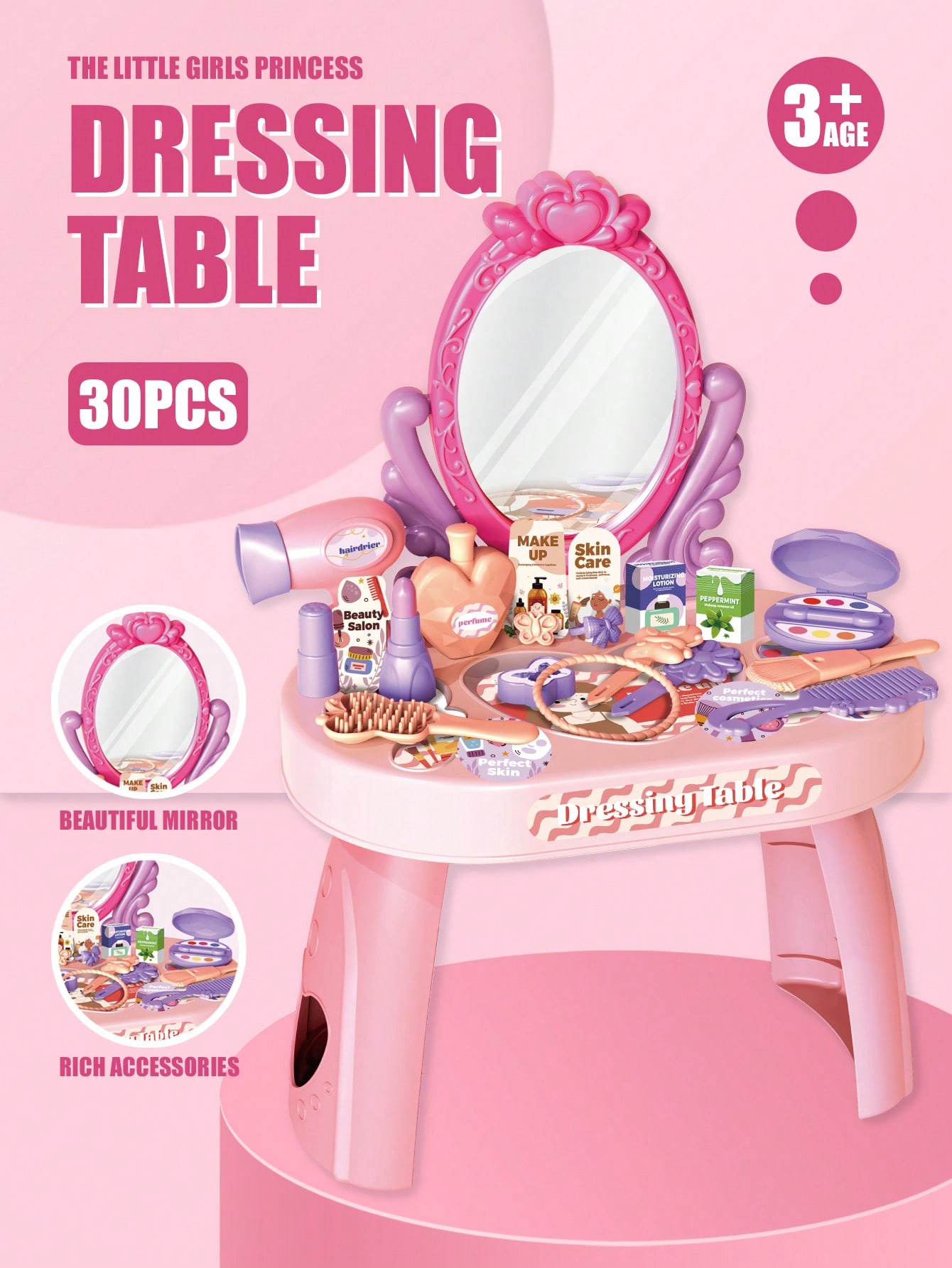 Desk Setup Girl - Conjunto de Brinquedo de Mesa de