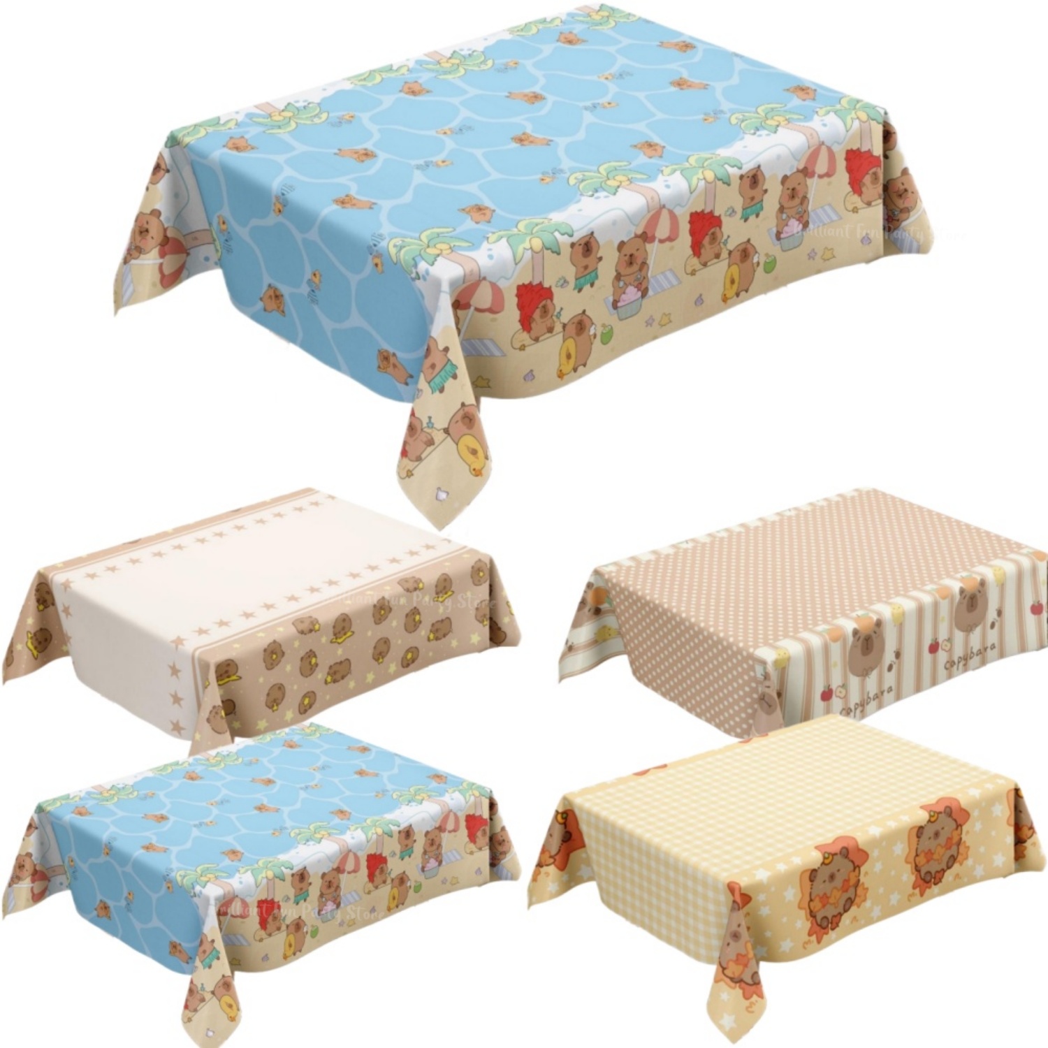 Desk Setup Girl - Toalha de mesa capivara fofa para