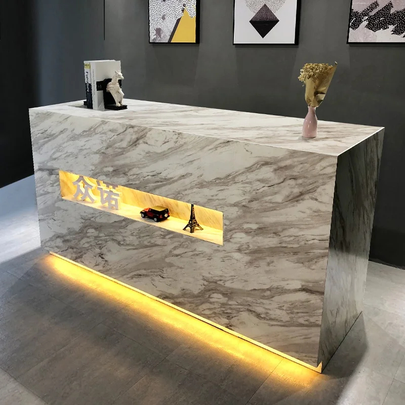 Balcão de Caixa Moderno e Simp - Desk Setup Simple avaliação e preço