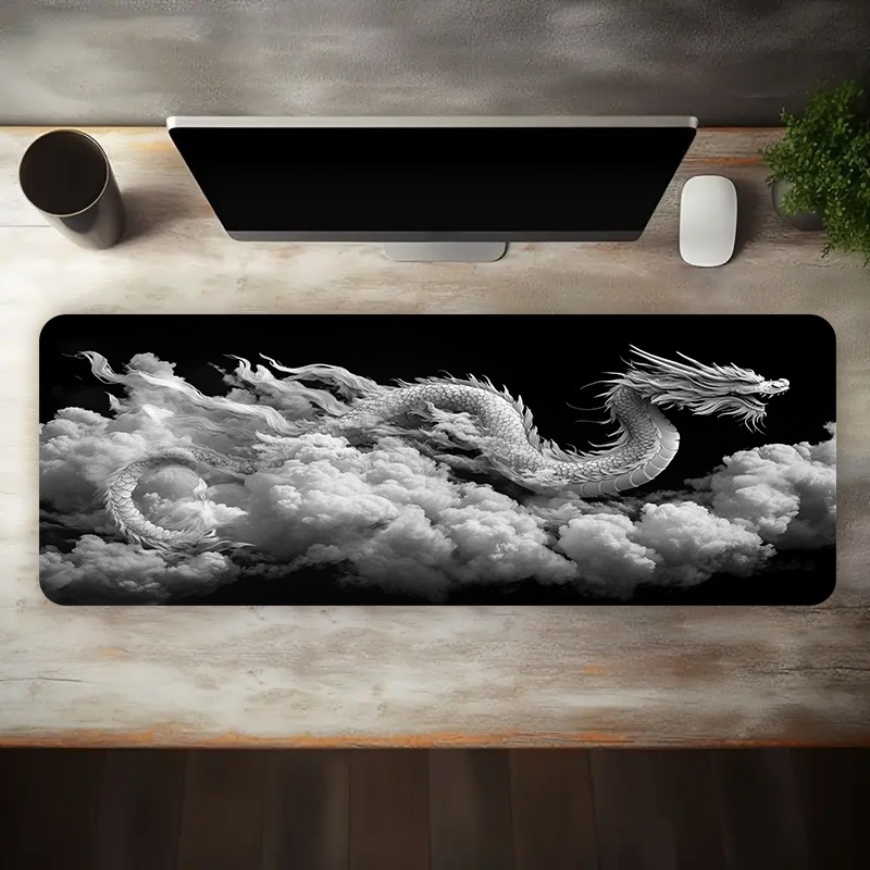 Mouse Pad Gamer Dragão Preto e - Desk Setup Black And White avaliação e preço