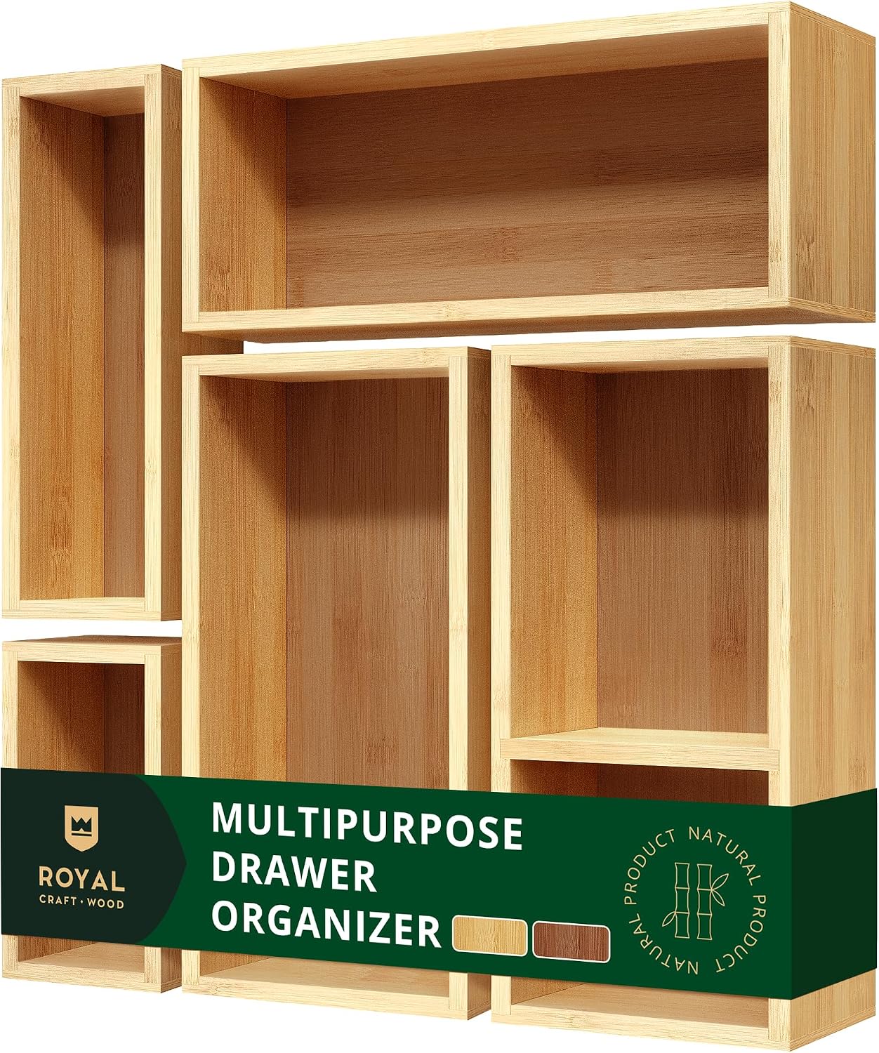 Conjunto de organizadores de g - Drawer Organizer Bamboo avaliação e preço