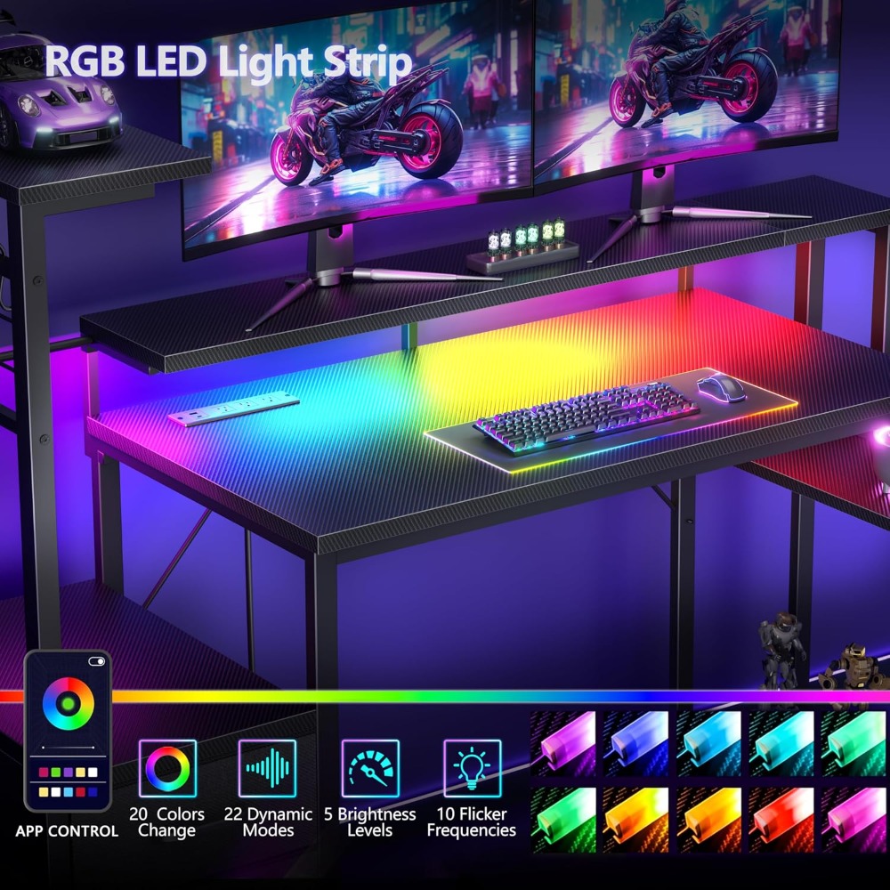 Mesa de Jogos Reversível de 48 - L Shaped Desk Setup avaliação e preço