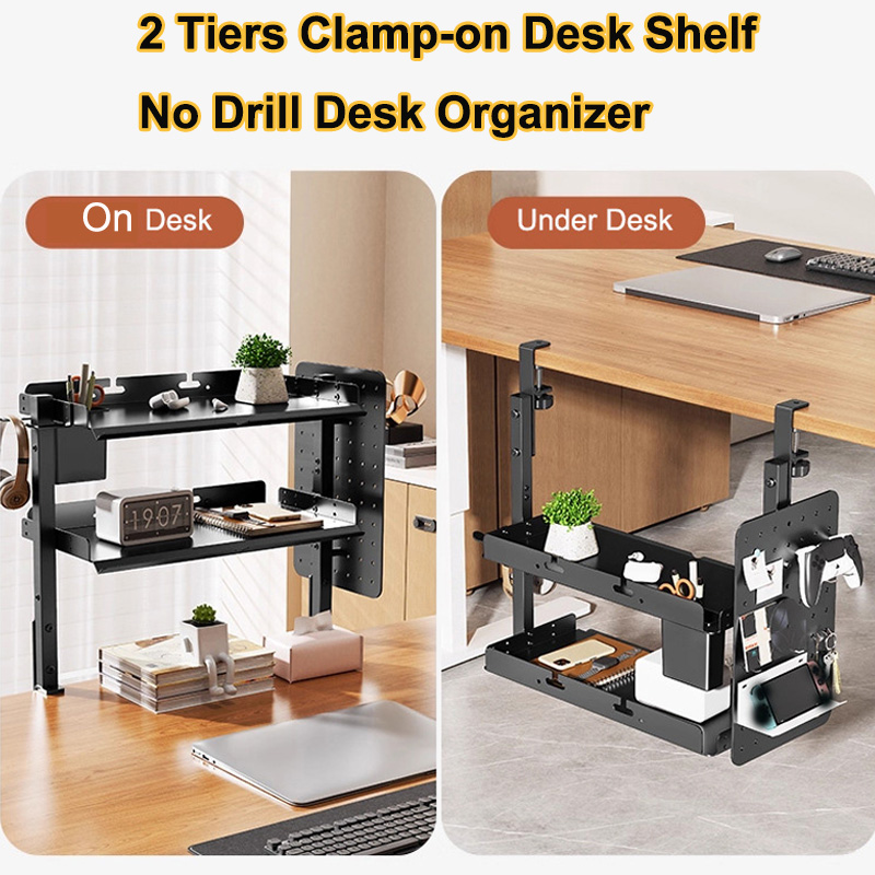 Prateleira de 2 Níveis de 14 P - Desk Setup Organizer avaliação e preço