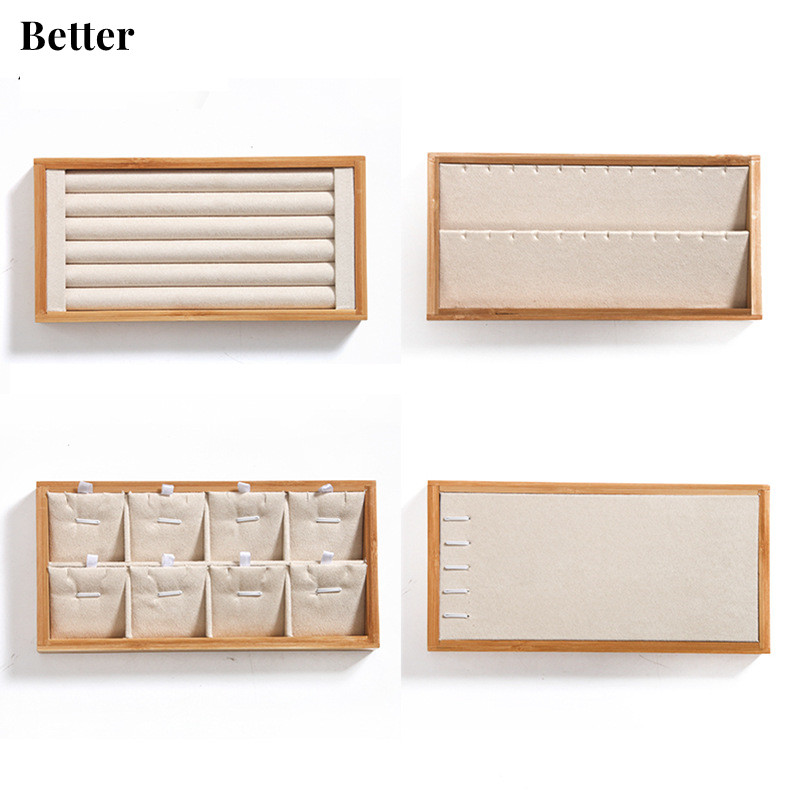 Bambu bege jóias anéis display - Drawer Organizer Bamboo avaliação e preço