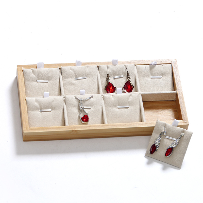 Bambu bege jóias anéis display - Drawer Organizer Bamboo avaliação e preço