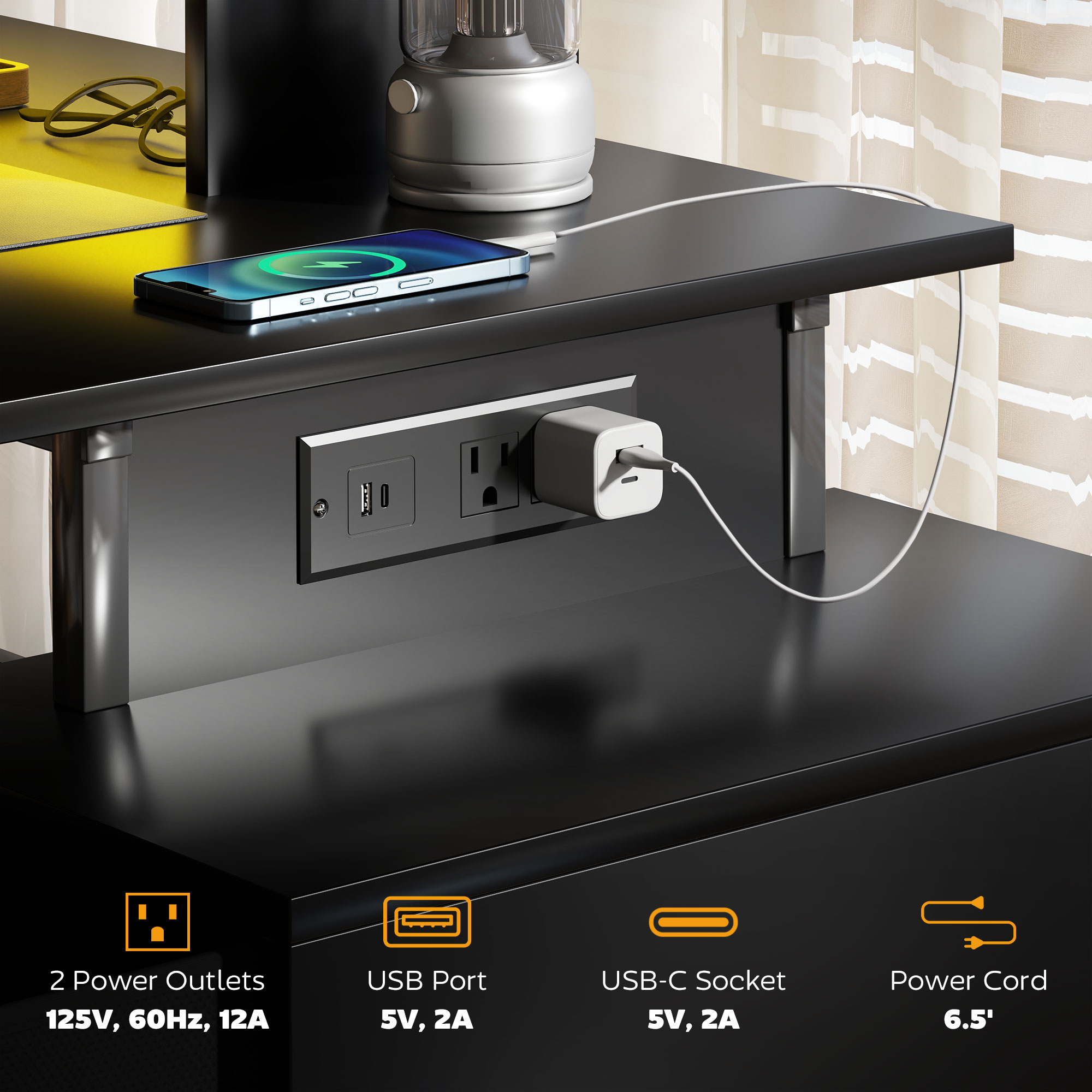 Mesa de Jogos Homcom de 56 pol - Desk Setup Computer avaliação e preço