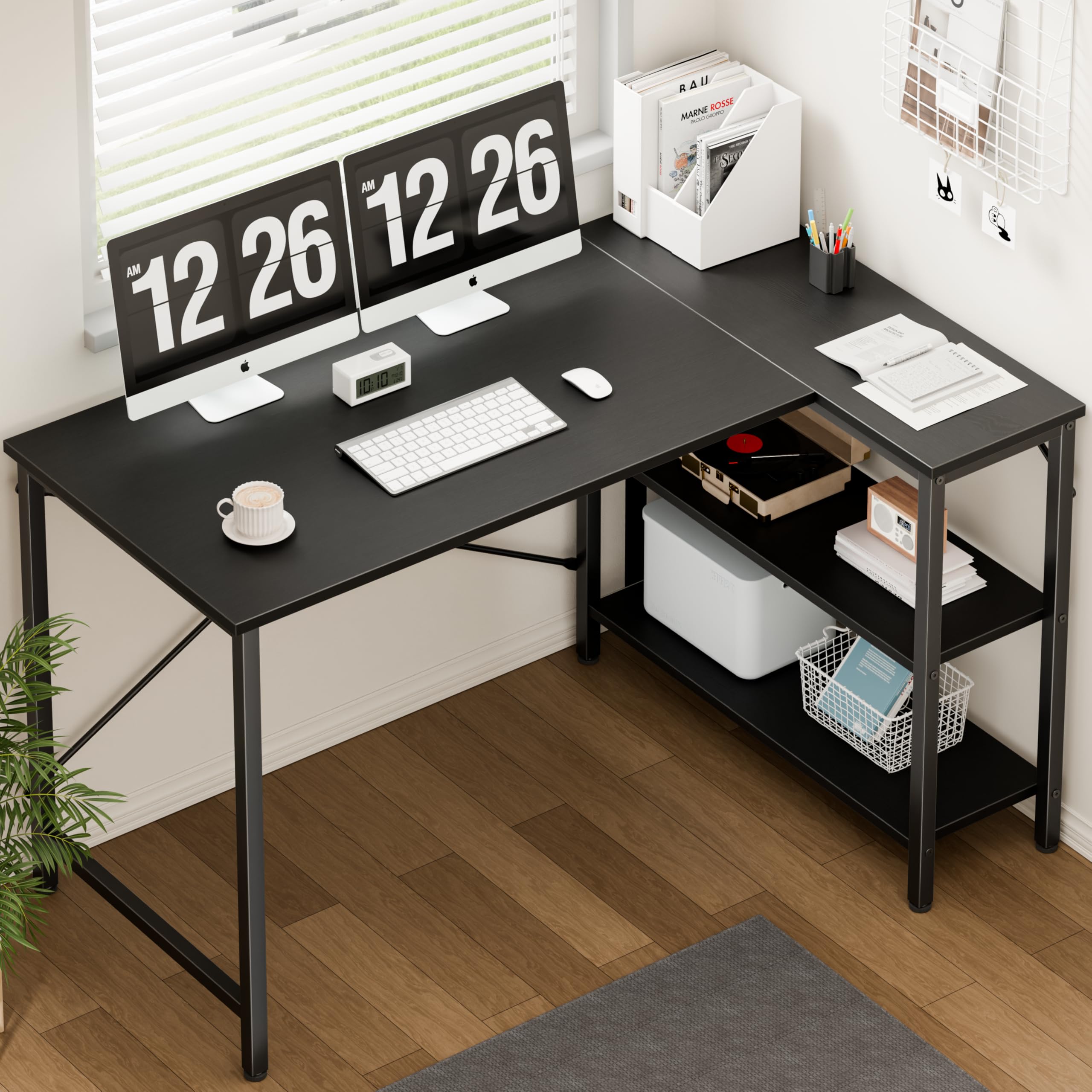 JHK Mesa em forma de L Mesa de - L Shaped Desk Setup avaliação e preço