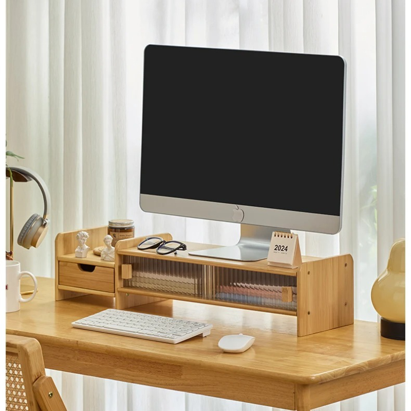 ‌ Suporte de monitor com gavet - Drawer Organizer Bamboo avaliação e preço