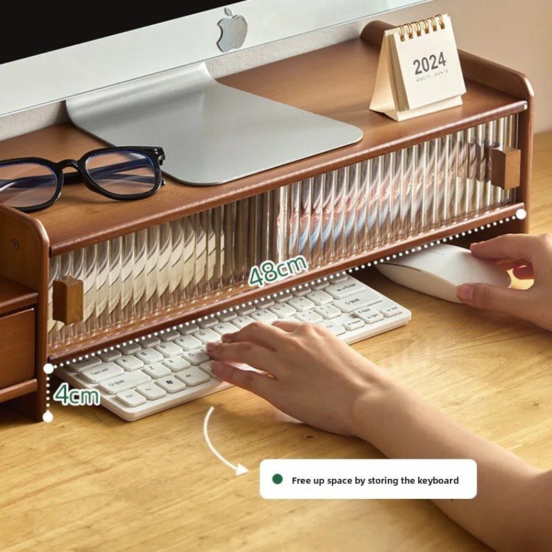‌ Suporte de monitor com gavet - Drawer Organizer Bamboo avaliação e preço