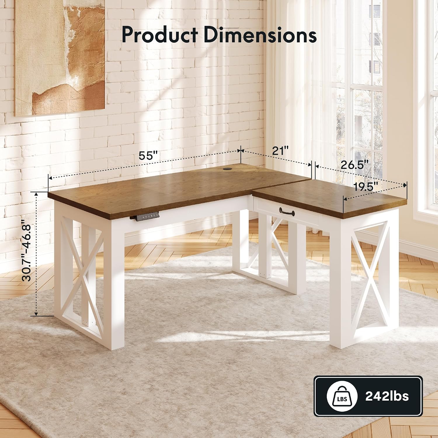 Mesa de Trabalho em L com Gave - L Shaped Desk Setup avaliação e preço