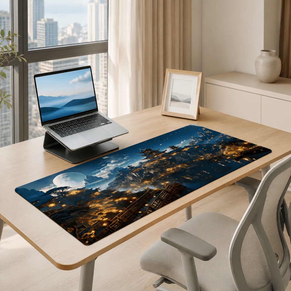 Tapete de mesa alongado com es - Desk Setup Simple avaliação e preço