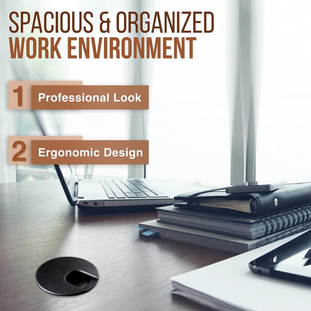 Tampa de buraco de fio de plás - Desk Setup Organizer avaliação e preço