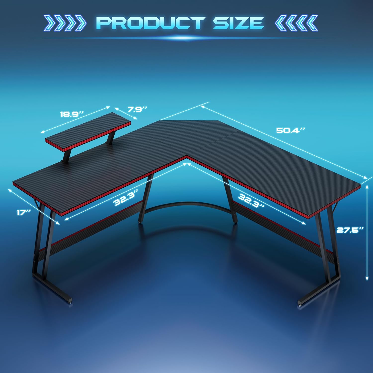 Mesa de Jogos em L Ajustável c - L Shaped Desk Setup avaliação e preço