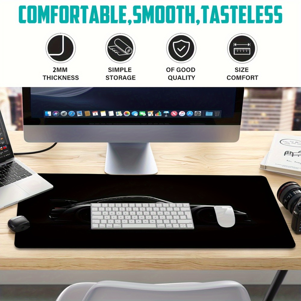 Mouse Pad Gamer Preto Lixado - - Desk Setup Simple avaliação e preço