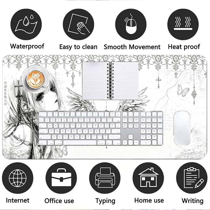 Mousepad de Couro Preto e Bran - Desk Setup Aesthetic avaliação e preço